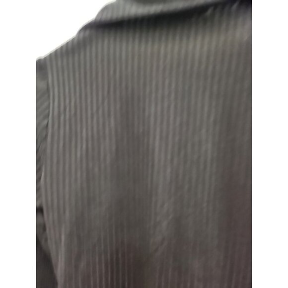 Moa Moa Womens Crop Top Size Medium Black Ribbed Collared Long Sleeve Pullover - Picture 5 of 5